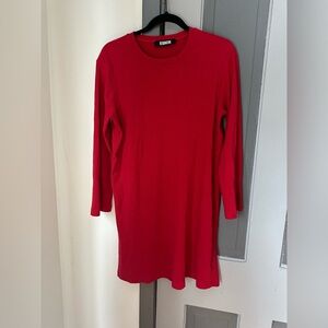 Reformation Vibrant Red Ribbed mini dress